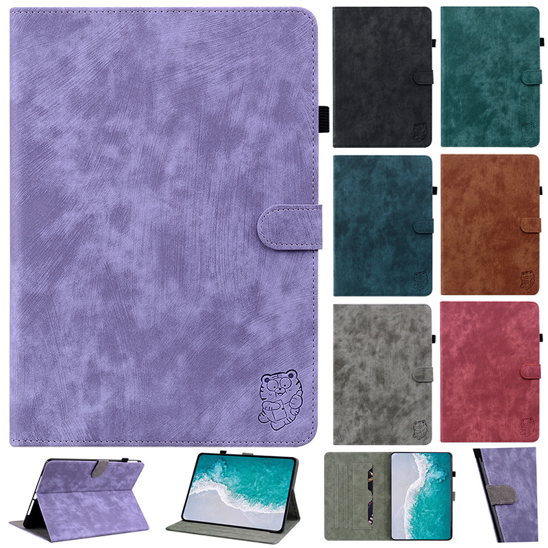 Tablet Accessories Amazon - Étui en cuir tigre mignon pour