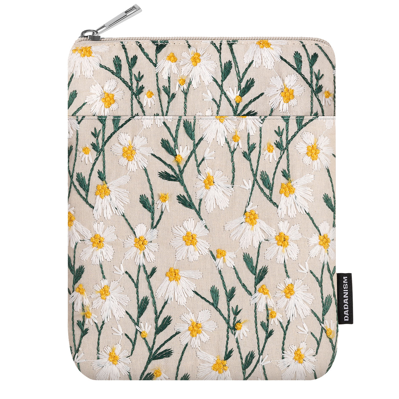 Kindle Tablet Accessories - Manchon rembourré marguerite brodé pour Kindle