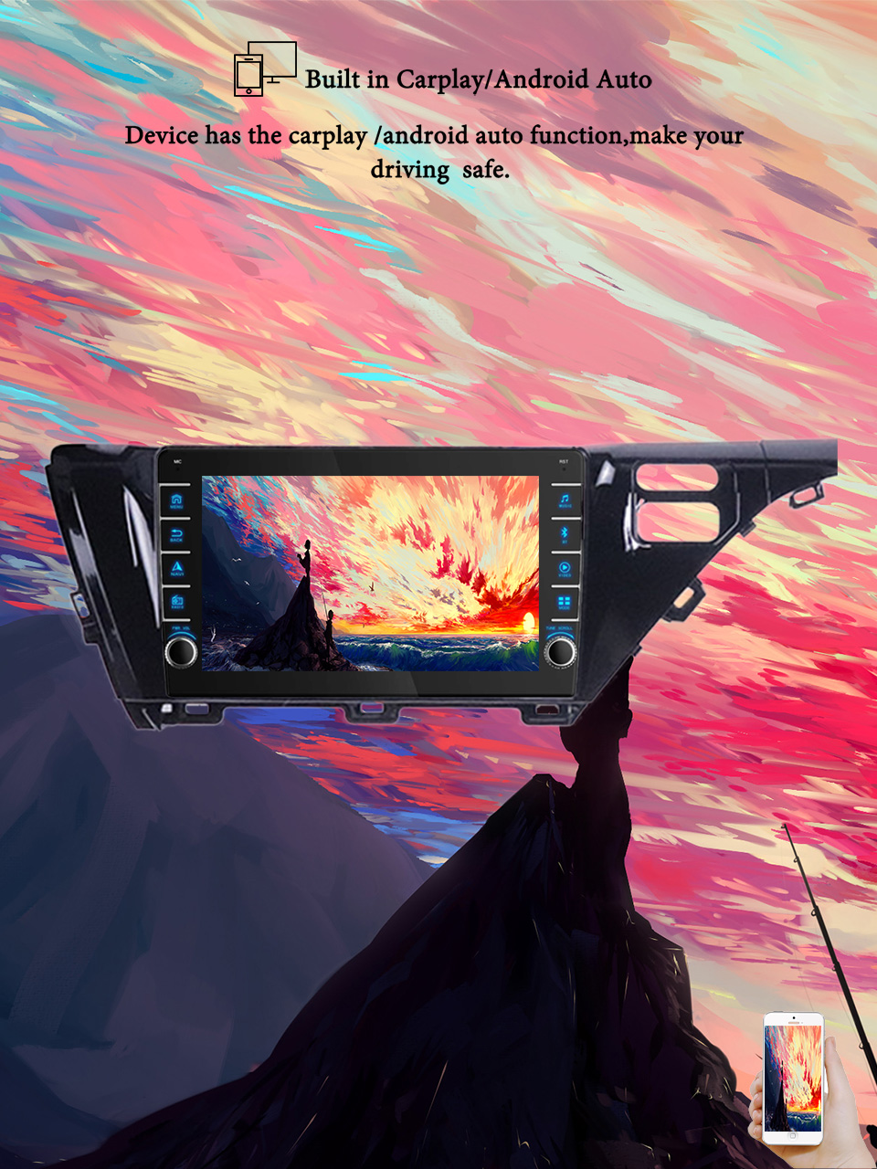 Tablet Danish Mobile & Accessories - Autoradio Android 14 8G+128G pour Toyota