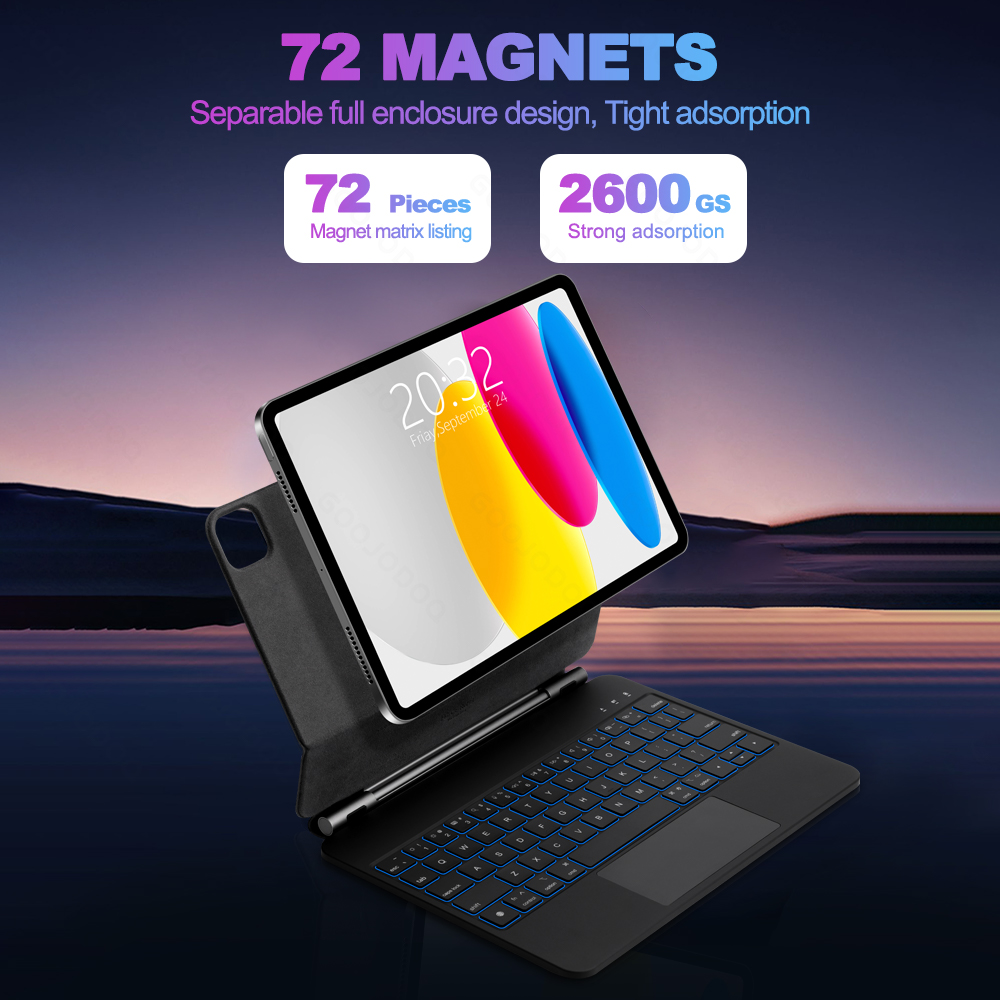 GOOJODOQ clavier magique pour  - Ipad Cover Folio avis et prix